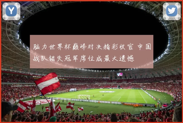 脑力世界杯巅峰对决精彩收官 中国战队错失冠军席位成最大遗憾